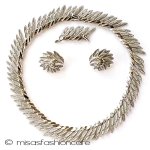 ヴィンテージジュエリー トリファリ　銀羽セット