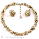 Trifari　 トリファリ 金の葉　セット