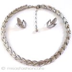 ヴィンテージジュエリー トリファリ　銀葉セット