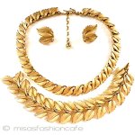 ヴィンテージアクセサリー トリファリ金葉３点セット