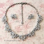 ヴィンテージジュエリー CORO　銀葉セット