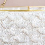 ビンテージ　バッグ 総ビーズ　MOパール