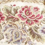 アンティーク　バッグ イタリア製　花刺繍