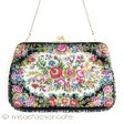（画像用） ビンテージ　バッグ 総刺繍お花プチポアン