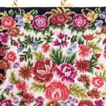 ヴィンテージ　バッグ 総刺繍お花プチポアン