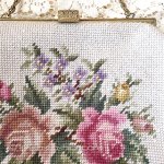 ヴィンテージ刺繍バッグ（大） プチポアンお花ブーケ