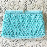 ヴィンテージ　バッグ　 イタリア製　ターコイズ