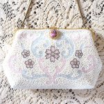 ヴィンテージ　バッグ　 パリ仏製　ビーズ刺繍