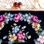 ヴィンテージバッグ（大） プチポアン　お花リース