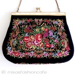 アンティークバッグ MOパール　花プチポアン