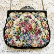 （画像用） アンティークバッグ　刺繍 オーストリア製　プチポアン