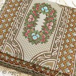 アンティーク　バッグ　 伊製パンジー・スミレの花