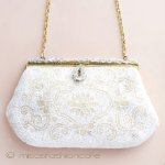 ヴィンテージバッグ仏製 ビーズ総刺繍 お花