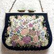 （画像用） アンティークバッグ 天然石と花刺繍プチポアン