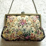 アンティークバッグ プチポアン花総刺繍
