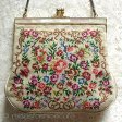 （画像用） アンティークバッグ プチポアン　花刺繍