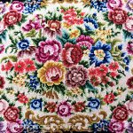 アンティーク　バッグ プチポアン　総刺繍花