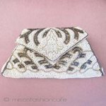 アンティーク　バッグ ビーズ刺繍アートデコ