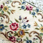 ビンテージバッグ　刺繍 プチポアン　花ブーケ