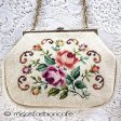 （画像用） ヴィンテージバッグ（大） プチポアン　お花刺繍