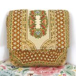 ヴィンテージバッグ 伊製パンジー・スミレの花