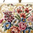 （画像用） ビンテージバッグ　刺繍 プチポアン　花ブーケ
