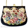 （画像用） アンティークバッグ　 プチポアン　花刺繍