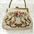 （画像用） ビンテージバッグ　大 プチポアン　お花刺繍