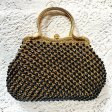 （画像用） ヴィンテージバッグ イタリア製ビーズ編み