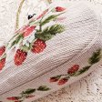 （画像用） ビンテージバッグ（大） 苺イチゴ刺繍プチポアン