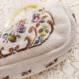 （画像用） ヴィンテージ花刺繍バッグ セルロイド製フレーム