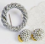 MiriamHaskellハスケル　 ブローチ・イヤリングセット