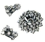 ビンテージジュエリー クリスタルの花セット