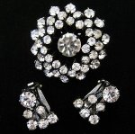 ビンテージジュエリー クリスタルの花セット