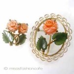 Krementz刻印 セット 14Kgf 珊瑚・翡翠