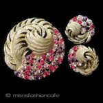 アンティークジュエリー CoroフェザーRSセット