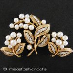 クラウントリファリ Trifari パール花 セット