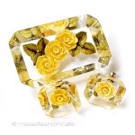 ヴィンテージジュエリー 黄色いローズ　セット