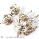 Trifari　 トリファリ シルバーの葉セット