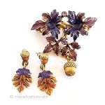 ヴィンテージジュエリー どんぐりのピアス　SET