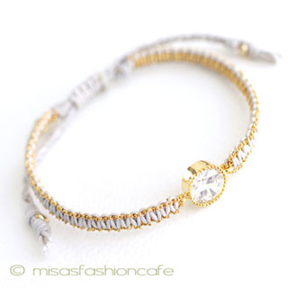 ＴＡＩ　ブレスレット Goldチェーンｘシルク