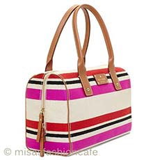 Kate Spade　 ストライプ ボストン