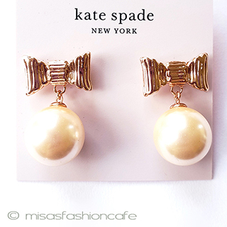 ケイトスペード ピアス パールRoseGoldリボン ケイトスペード ピアス パールRoseGoldリボン