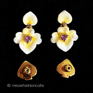 ケイトスペード　ピアス スペード型の花ドロップ