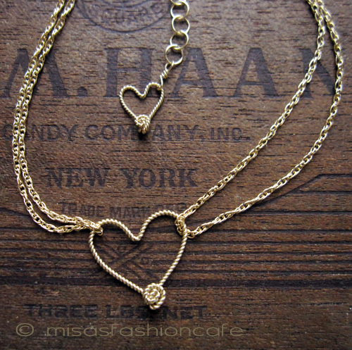 14K gf ハート ブレスレット - ウインドウを閉じる