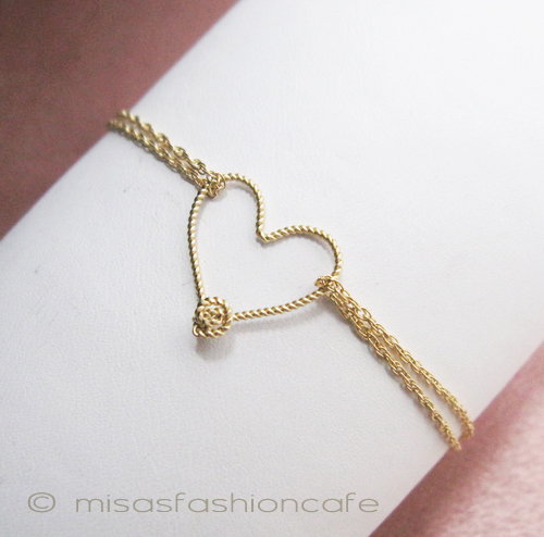 14K gf ハート ブレスレット - ウインドウを閉じる