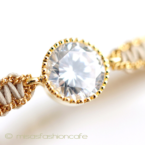 （画像用） ＴＡＩ　ブレスレット Goldチェーンｘシルク