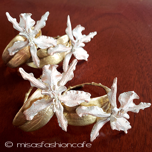 マイケルミショー　胡蝶蘭の花 ナプキンリング４個set 再販！ - ウインドウを閉じる