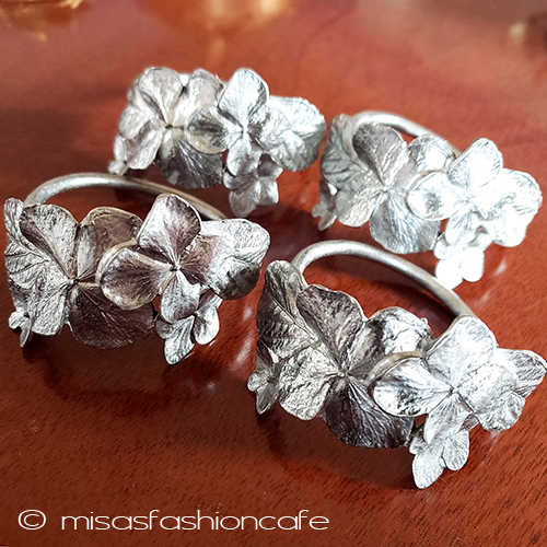 （画像用） マイケルミショー　あじさい ナプキンリング　４個セット