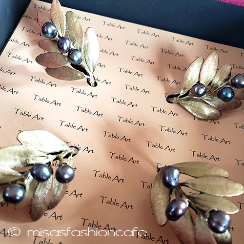 （画像用） マイケルミショー真珠オリーブ ナプキンリング　４個セット